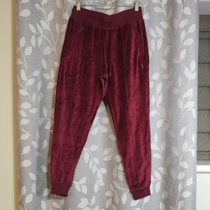 Ralph Lauren Maroon Velour Drawstring Sweatpants Joggers size SP